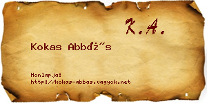 Kokas Abbás névjegykártya